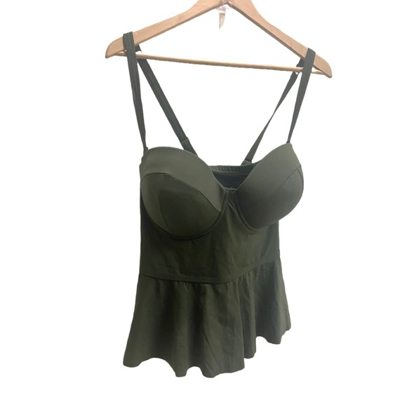 torrid Swim Torrid Olive Green Tankini Swimsuit Top Size 3x Poshmark